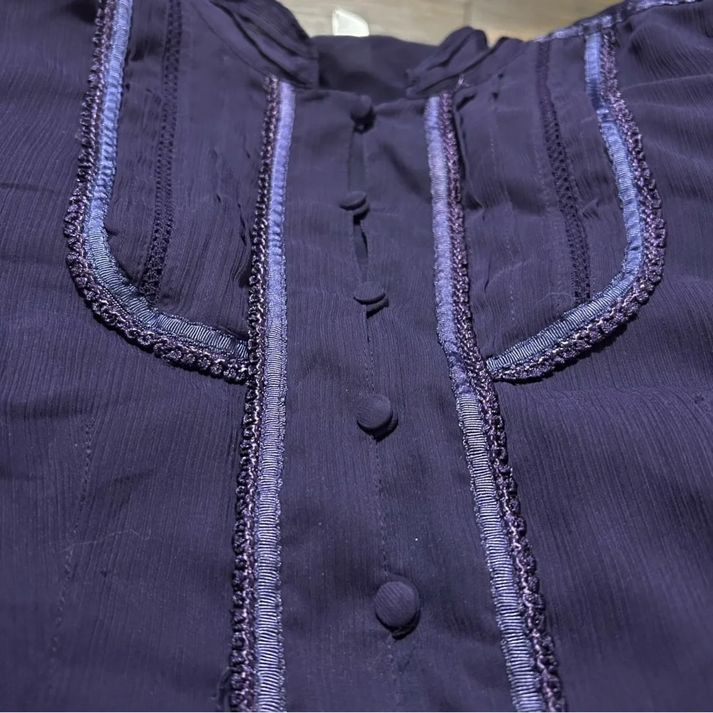 Coldwater Creek Women’s Blouse Medium 10-12 Purple Long Sleeve‎